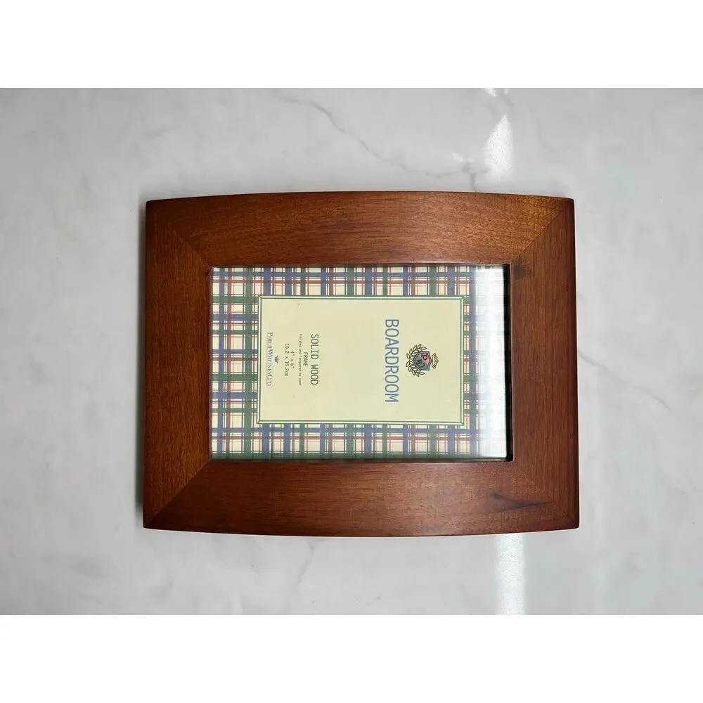 Vintage Boardroom Solid Wood Picture Frame 4x6 Philip Whitney Ltd Tabletop Frame